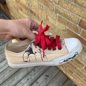 Vintage Ed Hardy Canvas Shoes Size 6 Womens